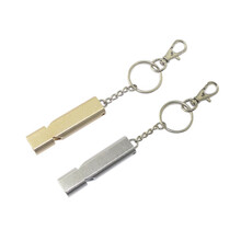 星月蓝 口哨户外野营训练哨八哥玩具求生哨救生哨宠物高频小哨子篮球裁判吹（金色+银色两个口哨）