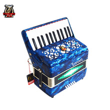 鹦鹉（YINGWU）手风琴120 96 60bs三四排簧考级儿童成人初学演奏 41键 12BS蓝色