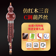 荣凯精品三音葫芦丝c调初学者练习中小学生儿童民族吹奏乐器收藏送礼 三音C调+乐谱教材书+中国结+防摔绳