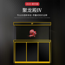 仟湖OF大型龙鱼缸聚龙殿Ⅳ风水鱼缸水族箱底滤大型水族箱家用客厅免换水包运费 聚龙殿Ⅳ经典黑色金边黑底155*68*167免安装