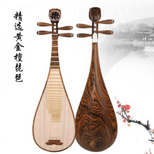 琵琶乐器儿童琵琶成人红木考级琵琶酸枝木五弦仿古琵琶 成人黄金檀木琵琶【质保】