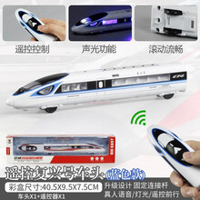 铠威 遥控高铁复兴号动车组和谐号火车模型声光儿童玩具男孩摆件车模 铠威遥控高铁蓝（一节装）MS801
