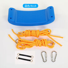 儿童秋千室内吊椅小孩庭院玩具便携简易荡秋千幼儿园户外秋千座板 蓝板+绳+挂钩+连接带