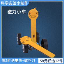 小学生益智玩具科学小实验磁力小车物理科技手工小制作diy材料包 磁力小车