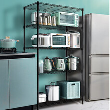 美之高 置物架厨房微波炉架子落地多层储物架金属家用货架卧室客厅杂物收纳架
