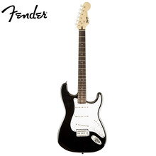 芬达吉他（Fender）SQ子弾系列ST型带摇把单单单线圈电吉他初学入门电吉它月桂木指板黑色