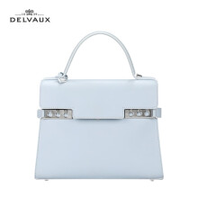 DELVAUX Tempete系列包包女包奢侈品单肩斜挎手提包中号手袋 天空蓝