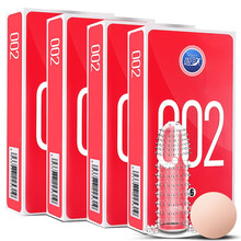 姬欲 玻尿酸避孕套 002男用超薄颗粒延时安全套 螺纹大颗粒入珠套 计生用品 24只【超薄套24只+柔珠1只+狼牙套1只】