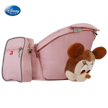 迪士尼腰凳婴儿多功能前抱式宝宝坐凳四季通用儿童抱娃腰凳单腰凳抱抱托 6D单凳粉