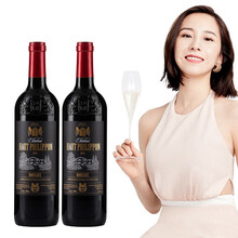 醉鹅娘 法国进口aoc红酒极光波尔多赤霞珠梅洛干红葡萄酒 醉鹅娘红酒 750ml*2支