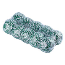 沃德多彩 棉线绳粽子绳包粽子线扎粽子棉线捆粽子绑螃蟹香肠绳子捆绑棉绳粽线绳吊牌绳麻绳捆大闸蟹绳子 绿白色 10个装