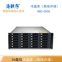 海数存HSC-CS36备份冷存储离线备份存储节能环保存储数据自动分层迁移存储离线冷盘库磁带库光盘库 1*MINI SAS接口 168TB(含36块原厂企业级14TB硬盘)