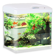 sobo松宝 鱼缸水族箱 小型客厅生态创意鱼缸 迷你玻璃桌面 金鱼缸 T-240F裸缸|24x16x28cm