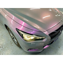 七彩镭射白黑冰梅莓粉汽车改色贴膜紫魅蓝渐变色火山灰改色膜全车 梦幻火山灰一卷18米