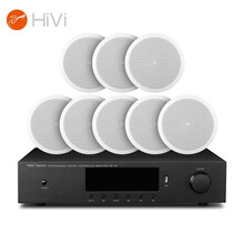惠威 AM150+JX5*8 家庭影院家用定阻功放套装吸顶喇叭会议智能背景音乐大功率高保真HiFi公共广播喇叭系统