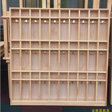 幼儿园实木口杯架儿童木质茶杯架茶水柜木制水杯柜学校水杯架柜 毛巾架口杯架
