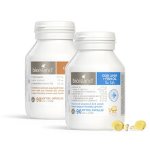 国际	佰澳朗德Bio island 澳洲原装进口 儿童宝宝 婴幼儿 婴儿营养0-6个月 鳕鱼肝油 鱼油+乳钙软胶囊套餐 各一瓶