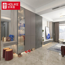 好莱客 客餐厅定制 现代简约电视柜背景墙玄关入户柜一体设计独立餐边柜 全屋家具定做 预付订金