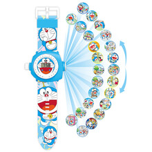 儿童玩具电子手表奥特曼幼儿园男女孩玩具卡通发光投影手表抖音 叮当猫/24图