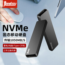 cool-fish固态移动硬盘1t苹果Mac雷电3外接存储512g手机硬盘256g高速游戏移动ssd NVMe【T1000PRO黑色】1TB
