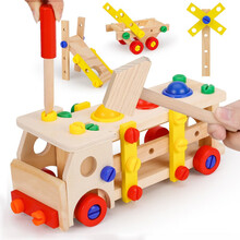 螺母拆装儿童玩具男孩益智可拆卸拧螺丝刀组装玩具车女孩宝宝2-3-4岁6 趣味拆装螺丝车