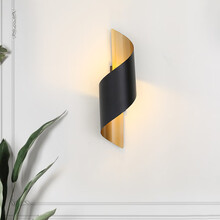 博格登轻奢现代床头灯客厅电视背景墙壁灯卧室走廊灯北欧简约个性创意酒店房间过道门口灯具 内金外黑