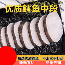 鳕鱼块鳕鱼片深海鱼排冷冻鳕鱼中断海鲜水产 精选中段(无冰衣) 5斤加一斤(劲爆装)