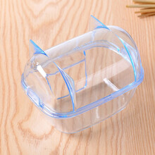 共度仓鼠浴沙浴室消臭龙猫浴沙房豚鼠金丝熊浴盐沙铲洗澡沙龙猫浴沙荷兰猪除臭杀菌小宠松鼠用品浴砂 仓鼠大号浴室-蓝色（18*12*11cm）