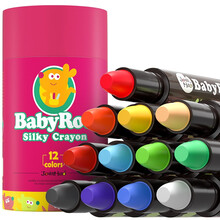 美乐JoanMiro童年儿童可水洗蜡笔幼儿绘画画笔工具油画棒12色丝滑