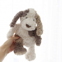 柔软小羊公仔毛绒玩偶象鸭鸭幼儿陪睡儿童玩具安抚陪娃娃北欧ins 奶油斑点安抚狗狗 进口毛料 手拿公仔现货