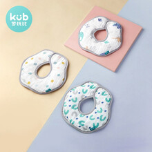 可优比(KUB) 婴儿口水巾纯棉防漏360度旋转宝宝口水围兜防吐奶围嘴薄-恐龙系列M码