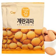 韩国进口 青佑蛋奶小饼干宝宝零食高钙香甜酥脆儿童磨牙饼干 2袋特惠装*50g  12个月+