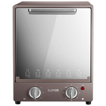 苏泊尔电烤箱家用迷你小型多功能全自动烘焙15L升大容量立式面包 奶咖色