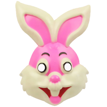 儿童卡通动漫半脸全脸面具兔子幼儿园万圣节日成人聚会派对面具女 兔子面具-粉色