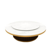 电动餐桌大圆桌  酒店大圆桌20人电动餐桌大圆桌饭店包厢新中式带转盘大理石餐桌面 电动2米实木多层板材质