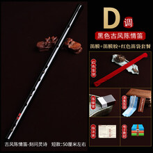 京炫（JINGXUAN)笛子竹笛初学儿童精制横笛乐器女生自学陈情令男演奏笛子 陈情+问灵诗【D调】(笛膜+笛膜胶套餐)