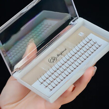 博主仙子毛网红款单簇假睫毛朵毛10mm 11mm自然c翘好看 焦糖棕色12mm 新品