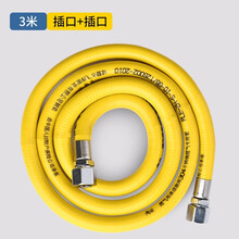 亮朵 燃气管家用煤气天然气液化气4分接口通用燃气304不锈钢波纹管防爆高压阻燃预埋墙煤气灶管燃气管 【双插 3米】燃气管