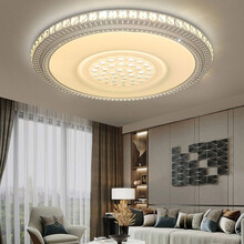 承平 LED吸顶灯客厅灯具水晶灯大气卧室餐厅现代简约温馨家用书房主卧房间灯饰大厅灯大灯调光 圆80厘米/72瓦 无极调光（带遥控）