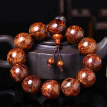 【轻奢高端】️佛珠手串念珠转运珠海南黄花梨手串2.0男老料瘤疤油梨海黄留疤20MM佛珠手链女款念珠 海黄瘤疤30mm9颗