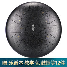 hluru 鲁儒空灵鼓琴初学者级色空鼓13音15音忘忧莲花鼓手碟乐器 12寸13音花银色-视频教学-配件