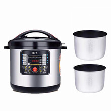 新飞商用电压力锅8L11L12L13L高压电饭煲饭店食堂大容量电高压力锅智能电压力锅13升电压力锅 新款8升银色双胆 插座胶圈
