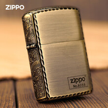 zippo打火机限量版 纯铜拉丝三面盘龙 锦鲤年年有鱼 盔甲机男士打火机专属送礼限量收藏防风父亲节 古铜拉丝三面盘龙（经典礼盒套装）