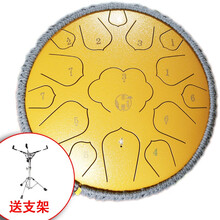 阿萨斯空灵鼓15音14寸碳钢款 成人初学者钢舌鼓打击乐器手碟猫爪款 14寸15音-鎏金钻