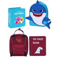 MY FIRST BOOK香港elf蒙特梭利早教儿童玩具宝宝布书全系列土豪书 初阶红+鲨鱼款（套餐颜色可更改）