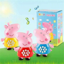 不舍天真 。灯光小猪佩奇音乐手机电话男女宝宝玩具佩奇故事机【2月26日发完】 佩奇手机颜色随机