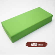 PU皮革枕头海绵枕芯护颈枕凉枕午睡头枕医院美容院防水枕头 翠绿