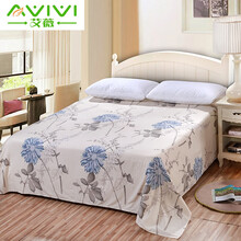艾薇（AVIVI）床单单件纯棉40支斜纹印花大被单双人床1.5米/1.8米床230 250似水流年
