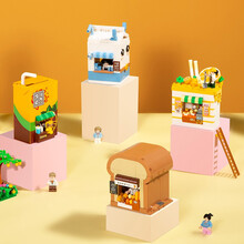 朴坊未及潮玩积木真好小店系列 拼装拼插玩具儿童礼物女孩立体街景