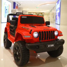 梵酷 FKU  新款儿童电动车四轮可坐人 遥控自驾越野汽车批发 儿童玩具童车 红色